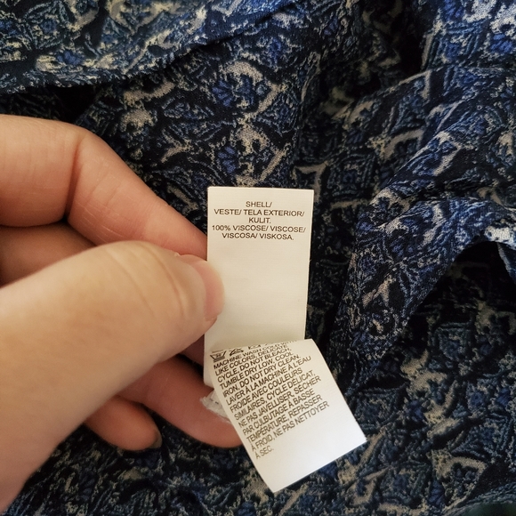Lucky Brand EUC Flowy Blue Long Top Dress - Picture 4 of 5